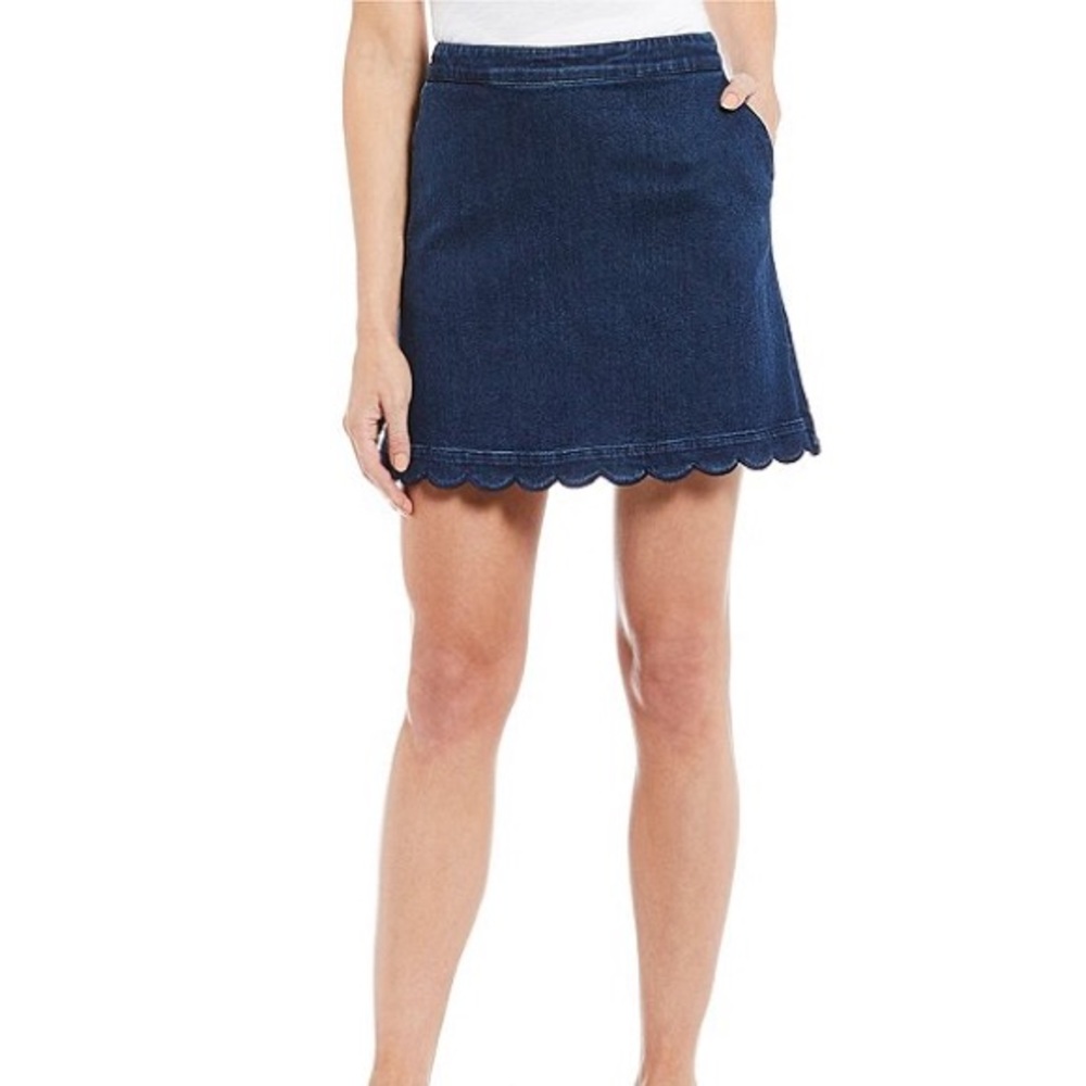 Brand New Draper James Jean Scallop Skirt